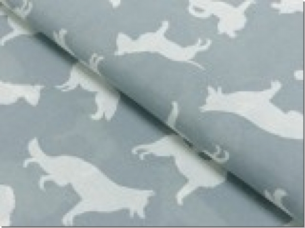 Kuscheldecke - Hunde hellgrau